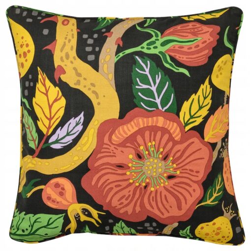 IKEA HOSTAGILLE Poszewka, wzór kwiatowy wielobarwny, 50x50 cm