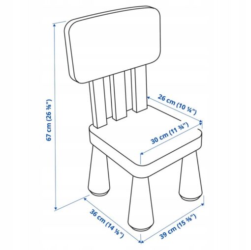 IKEA MAMMUTKrzesełko dziecięce, do wewnątrz/na zewnątrz/jasnoniebieski - obrazek 2