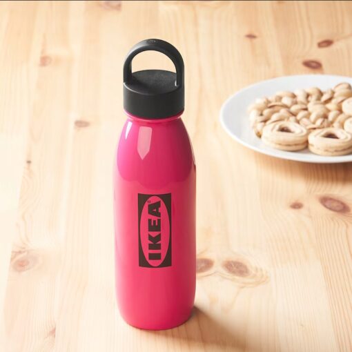 IKEA AURTIENDE Butelka na wodę, różowy, 0.5 l - obrazek 3