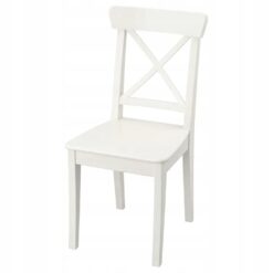 IKEA INGOLF KRZESŁO BIAŁE LITE DREWNO 43x52x91cm