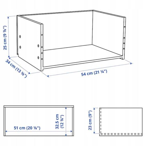 IKEA BESTA RAMA SZUFLADY KUCHNIA BIAŁA 60x25x40cm - obrazek 2