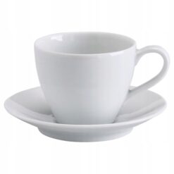 IKEA VARDERA FILIŻANKA ZE SPODKIEM DO KAWY BIAŁY 200ML