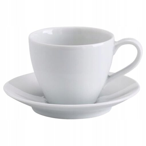 IKEA VARDERA FILIŻANKA ZE SPODKIEM DO KAWY BIAŁY 200ML