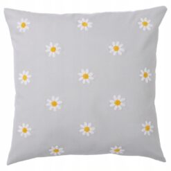 IKEA NATTSLANDA POSZEWKA W KWIATY SZARA / BIAŁA