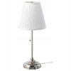 IKEA ARSTID LAMPA STOŁOWA NIKLOWANA / BIAŁA 55 cm