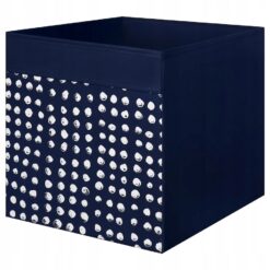 IKEA DRONA PUDEŁKO GRANATOWO-BIAŁE 33x38x33 CM