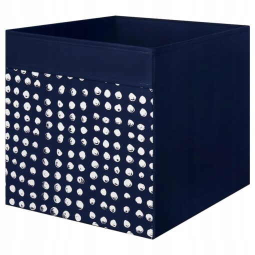 IKEA DRONA PUDEŁKO GRANATOWO-BIAŁE 33x38x33 CM