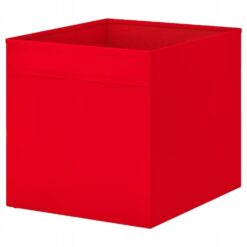 IKEA DRONA PUDEŁKO AKSAMITNE CZERWONE 33x38x33 CM