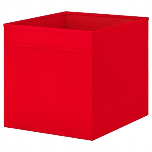 IKEA DRONA PUDEŁKO AKSAMITNE CZERWONE 33x38x33 CM