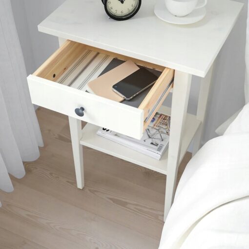IKEA HEMNES STOLIK NOCNY BIAŁA BEJCA 46x35cm - obrazek 3
