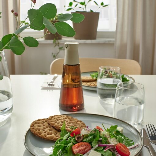 IKEA HALVTOM Butelka z nalewakiem na oliwę ocet - obrazek 4