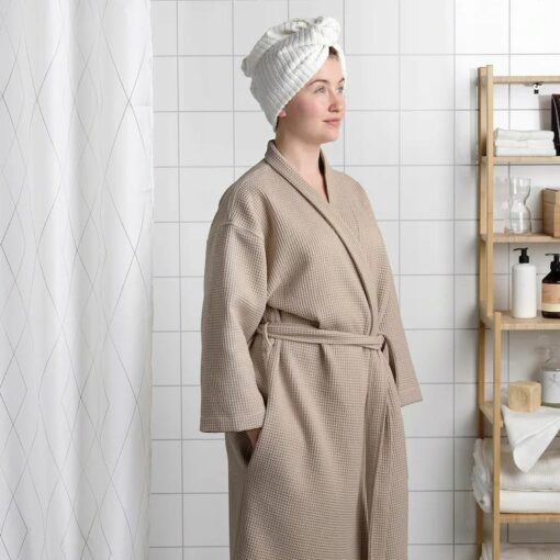 IKEA BJALVEN SZLAFROK BEŻOWY ROZMIAR L/XL - obrazek 2