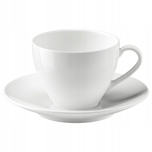 IKEA VARDERA FILIŻANKA ZE SPODKIEM DO KAWY BIAŁY 200ML - obrazek 2
