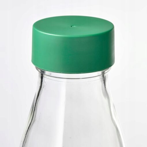 SPARTANSK Butelka na wodę, szkło bezbarwne/zielony, 0.5 l - obrazek 2