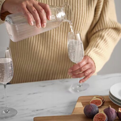 IKEA VARDAGEN Karafka, szkło bezbarwne/wzór, 1.0 l - obrazek 2