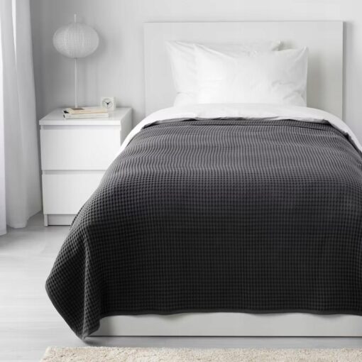 IKEA VARELD NARZUTA CIEMNA SZARA 150x250 CM - obrazek 2