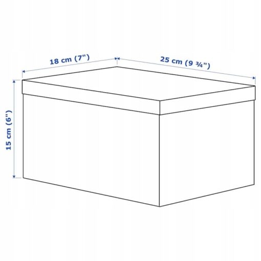 IKEA GJATTA POJEMNIK Z POKRYWKĄ AKSAMIT BRĄZ/CZERW - obrazek 7