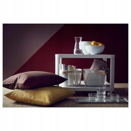 IKEA TINGBY STOLIK NA KÓŁKACH 64x45x64cm BIAŁY - obrazek 4