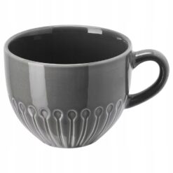 IKEA STRIMMIG KUBEK ZE WZOREM SZARY 360 ML