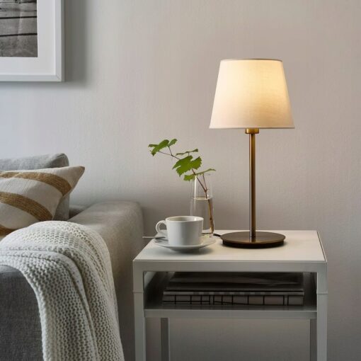 IKEA SKAFTET PODSTAWA LAMPY STOŁOWEJ KOLOR MOSIĄDZ - obrazek 3