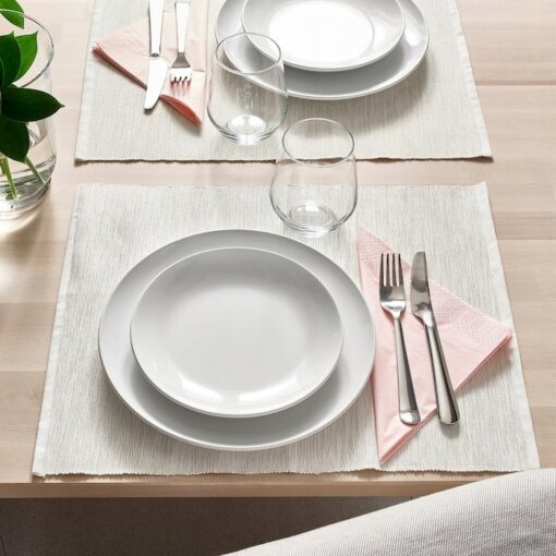 IKEA GODMIDDAG SERWIS OBIADOWY KOMPLET TALERZY BIAŁY 18 SZT. - obrazek 4