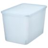 IKEA SOCKERBIT POJEMNIK Z POKRYWKĄ BIAŁY 38x51x30