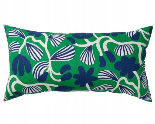 IKEA SANDMOTT Poduszka, jaskrawozielony/granatowy 30x58 cm