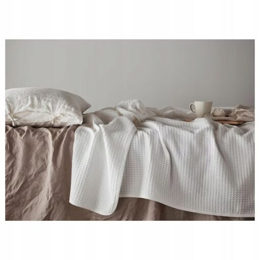 IKEA VARELD NARZUTA BAWEŁNIANA BIAŁA 230x250 CM - obrazek 4