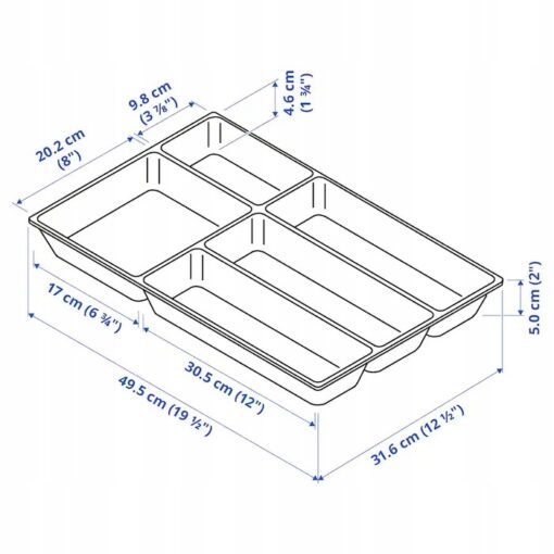 IKEA UPPDATERA TACA POJEMNIK NA SZTUĆCE 32x50 cm - obrazek 5
