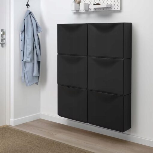 IKEA TRONES SZAFKA NA BUTY CZARNY 52X18X39CM - obrazek 3