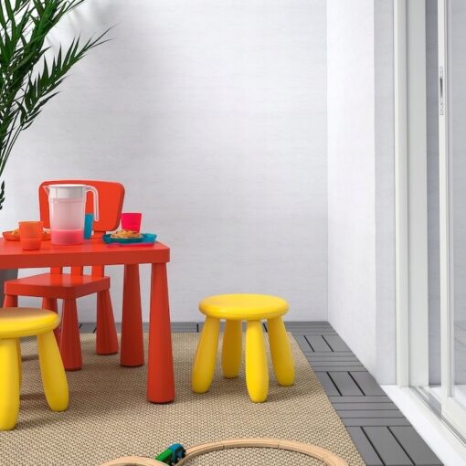 STOŁEK DZIECIĘCY TABORET DLA DZIECKA ŻÓŁTY 35 CM - obrazek 2