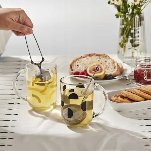 IKEA SKEDSTOR Kubek, różne kolory żółty/czarny, 30 cl - obrazek 5