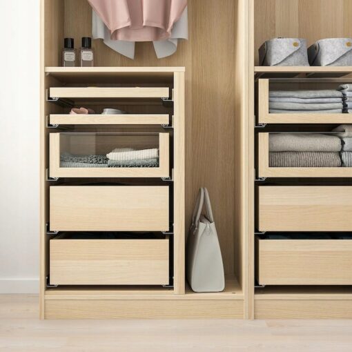 IKEA KOMPLEMENT SZUFLADA ZE SZKLANYM FRONTEM DĄB - obrazek 2