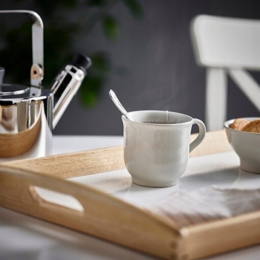 IKEA SANDSKADDA KUBEK JASNY SZARO-BEŻOWY 270ML - obrazek 5