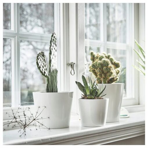 IKEA SOJABONA OSŁONKA DONICZKI BIAŁA 12 CM - obrazek 2