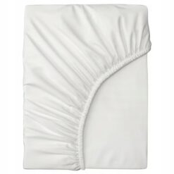 IKEA BRUKSVARA Prześcieradło z gumką, biały, 90x200 cm