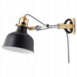 IKEA RANARP LAMPA Z KLAMRĄ ŚCIENNA CZARNA E14