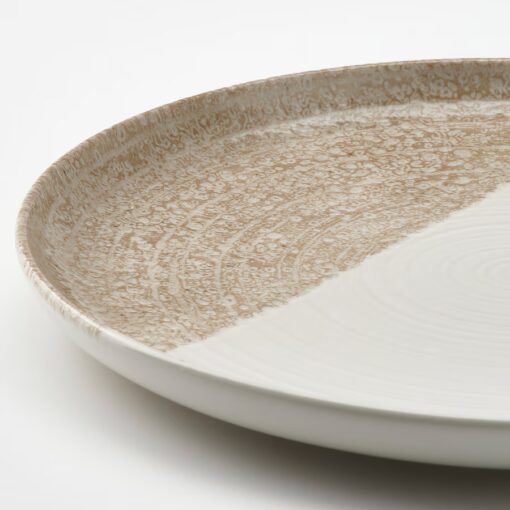 IKEA KRUSTISTEL Talerz, wzór/jasnobeżowy, 25 cm - obrazek 2