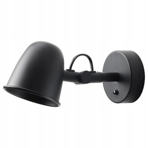 IKEA SKURUP LAMPA ŚCIENNA STALOWA CZARNA