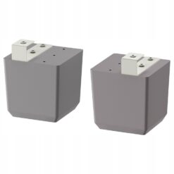 IKEA BODBYN NOGA MEBLOWA SZARA 8 CM 2 SZT.