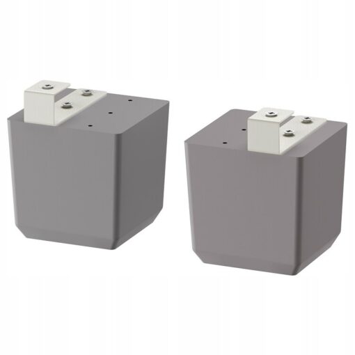 IKEA BODBYN NOGA MEBLOWA SZARA 8 CM 2 SZT.