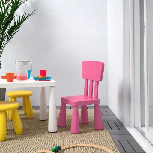 STOŁEK DZIECIĘCY TABORET DLA DZIECKA ŻÓŁTY 35 CM - obrazek 4