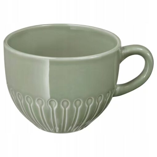 IKEA STRIMMIG Kubek, kamionka blady szarozielony, 36 cl