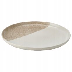 IKEA KRUSTISTEL Talerz, wzór/jasnobeżowy, 25 cm