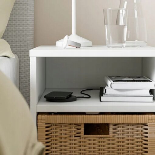 IKEA VIHALS STOLIK NOCNY BIAŁY 37x37 CM - obrazek 3