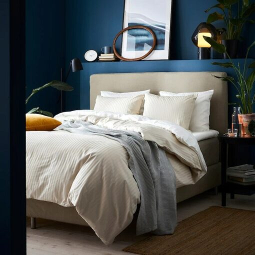 IKEA NATTJASMIN KOMPLET POŚCIELI BEŻ 200x200/50x60 - obrazek 5