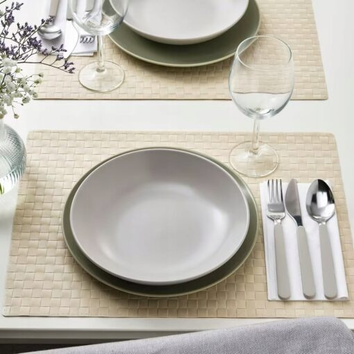 IKEA FARGKLAR TALERZ GŁĘBOKI SZARY MAT 23 CM 4 SZT - obrazek 2