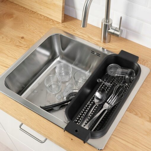 IKEA LILLHAVET Durszlak cedzak antracytowy 48 cm - obrazek 4
