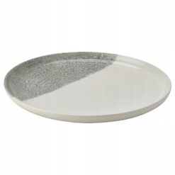 IKEA KRUSTISTEL Talerz, wzór/szary, 25 cm