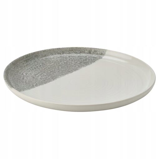 IKEA KRUSTISTEL Talerz, wzór/szary, 25 cm